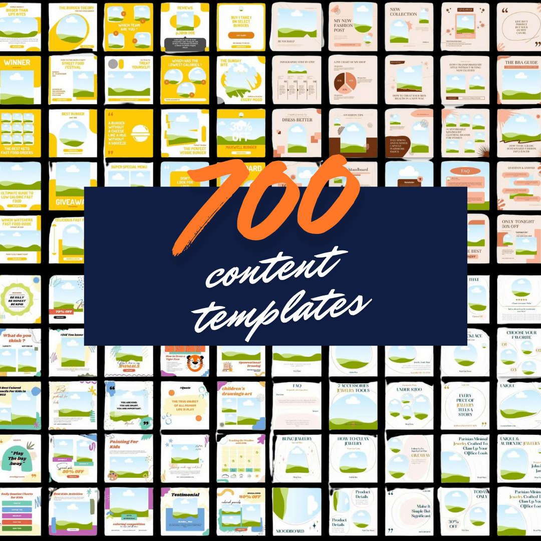 700 Content Marketing Templates (FB & Instagram) - RocketAds.Club